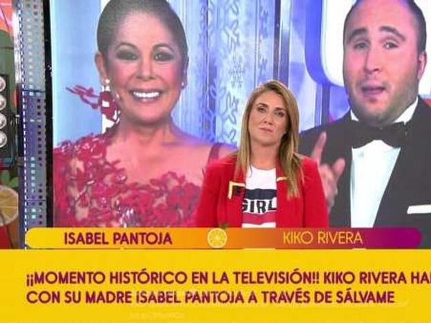 Isabel Pantoja potagonizó una intervención histórica en 'Sálvame'./telecinco.