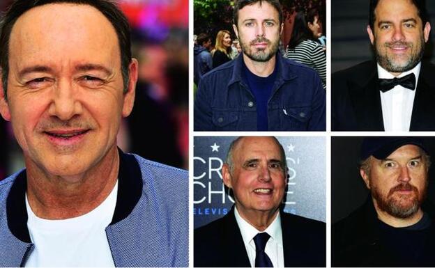 Kevin Spacey, Casey Affleck, Brett Ratner, Jeffrey Tambor y Louis C.K.