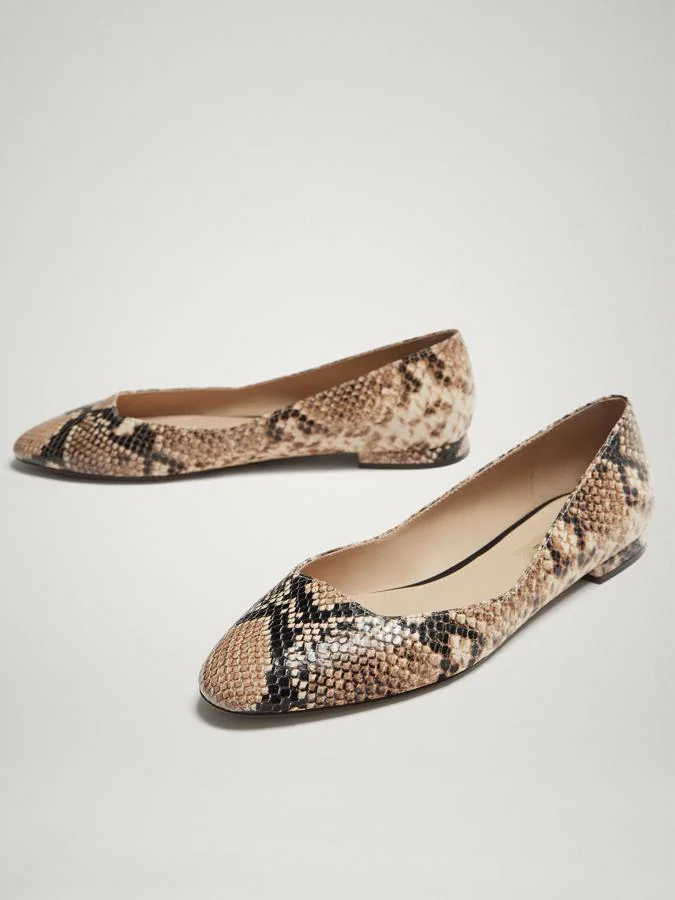 Bailarinas 'snake print', un zapato que no puede faltarte este otoño