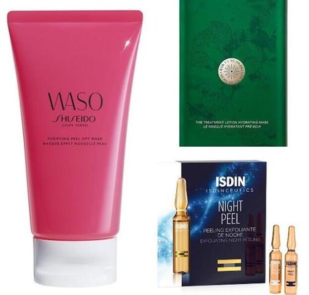 Waso Purifying Peel Off Mask de Shiseido (40 €). Mascarilla Hidratante The Treatment de La Mer (150 €). Isdinceutics Day (Pigmen Expert) &amp; Night (Night Peel) de Isdin (33,45 €).