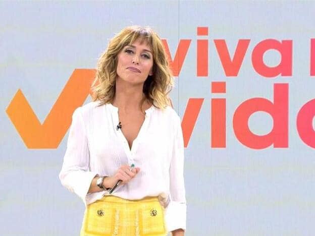 Emma García en su estreno como presentadora de 'Viva la vida'./telecinco.