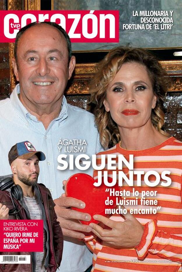 Ágatha Ruiz de la Prada y Luis Miguel Rodríguez acallan los rumores de ruptura en la portada de 'Corazón'