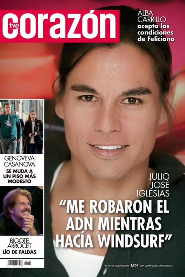 Julio José Iglesias protagoniza la portada de la revista 'Corazón' esta semana./d.r.