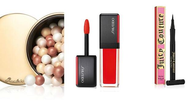 Météorites Electric Pearls Edición Limitada de Navidad 2018 de Guerlain (61 €). LacquerInk Lip Shine en tono Red Flick de Shiseido (31 €). Oui Slay Eyeliner de Juicy Couture (19 €).