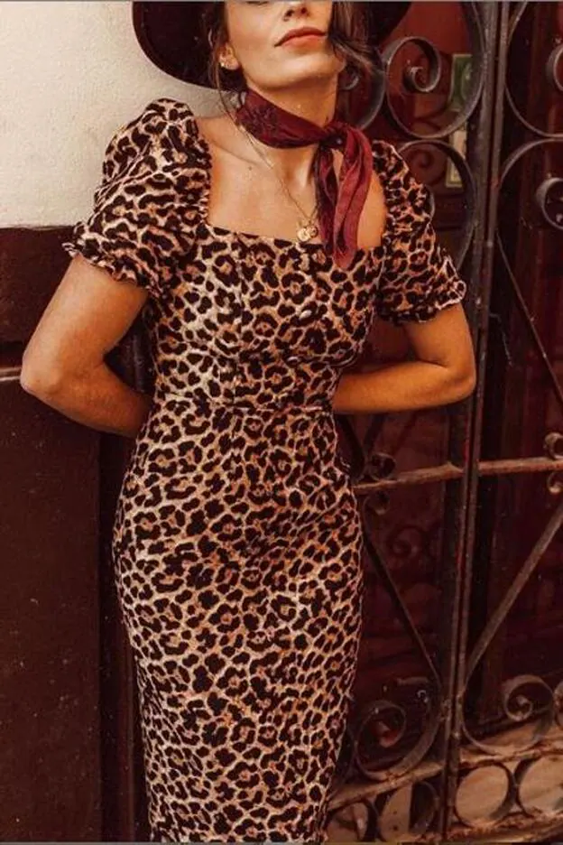es el vestido de leopardo más bonito de Zara está rebajadísimo) | Mujer Hoy