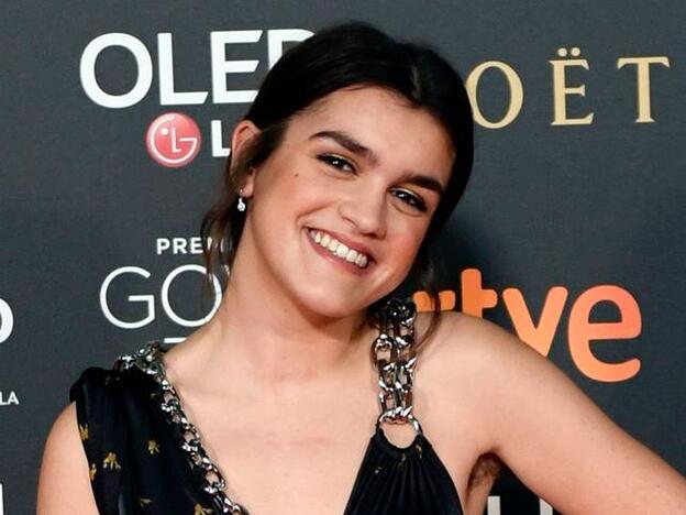 Imagen de Amaia Romero con el vello en las axilas en los Premios Goya 2019.