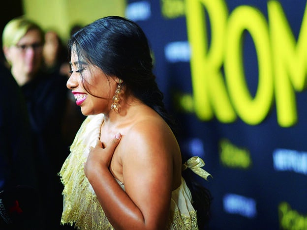 Yalitza Aparicio está nominada a Mejor Actriz en los Óscar 2019. Competirá con Lady Gaga y Glenn Close./getty