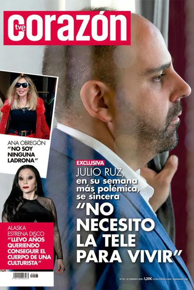 Julio Ruz se sincera con 'Corazón' en su semana más polémica./d.r.