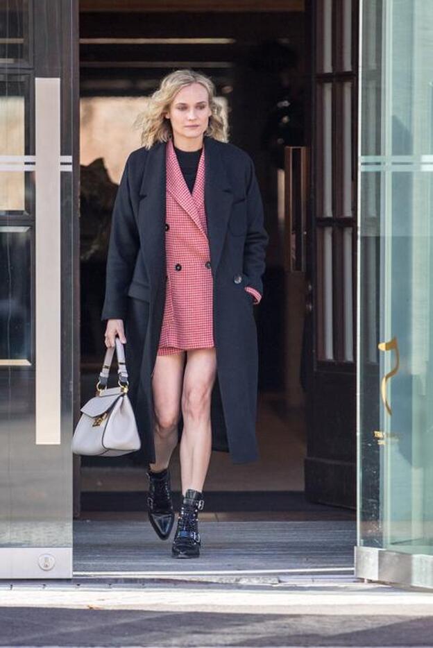 Diane Kruger con total look de Mango.