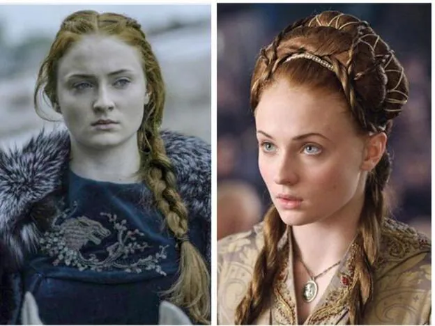 Dos momentos en el pelo de Sansa Stark (Sophie Turner)