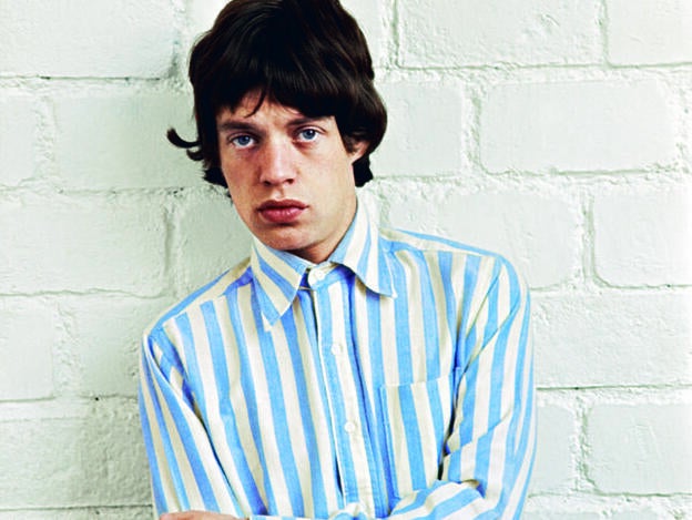 Mick Jagger con manzana./d.r.