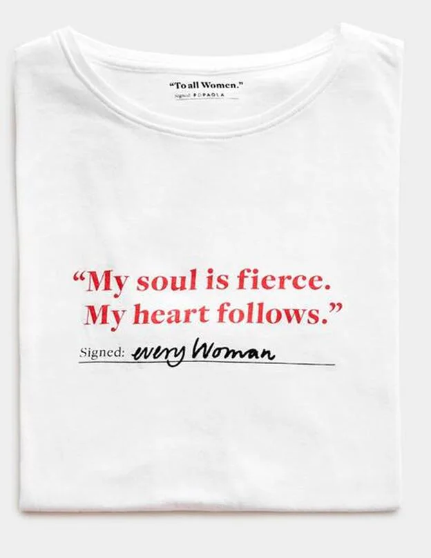 Camiseta con mensaje para apoyar la igualdad y el Día Internacional de la mujer este 8M, 6,95 euros.