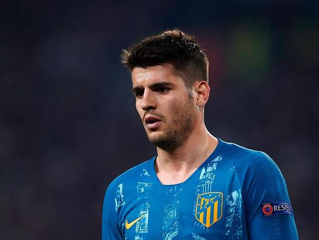 Álvaro Morata en el partido del Atlrti contra la Juventus de vuelta de los octavos de final de la Champions League./cordon press.