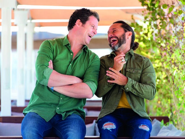 Diego Torres junto a Jota Abril durante la entrevista.