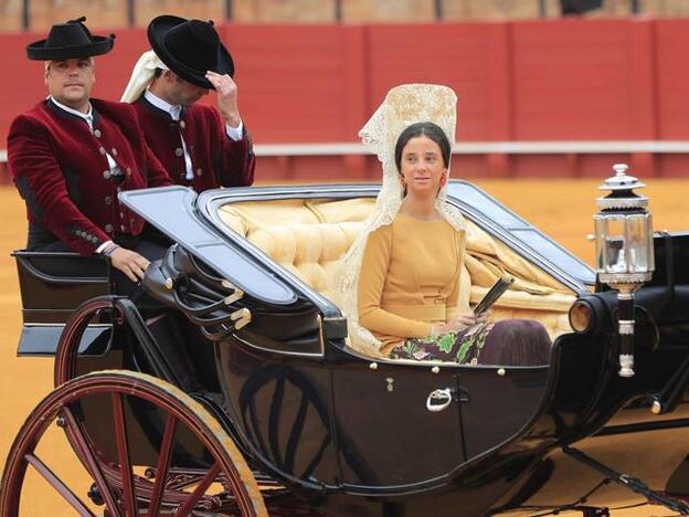 Victoria Federica durante su entrada a La Maestranza.