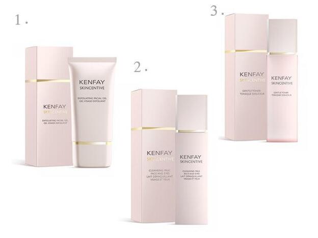 1. Exfoliante facial revitalizante (9,95 euros) / 2. Leche limpiadora suave de cara y ojos (14,95 euros) / 3. Loción tónica suave (14,95 euros).