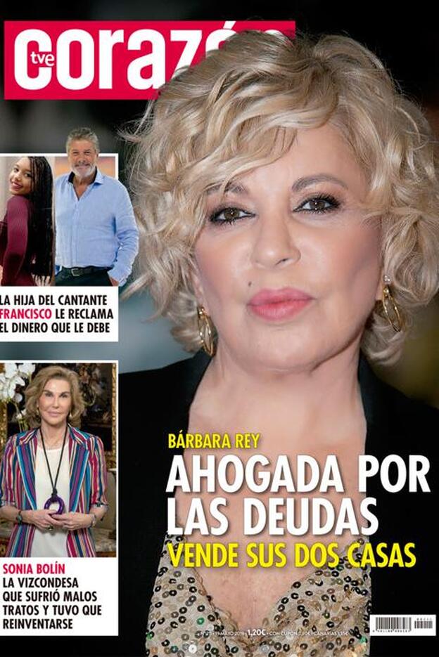 Los problemas económicos de Bárbara Rey, portada de 'Corazón'./d.r.