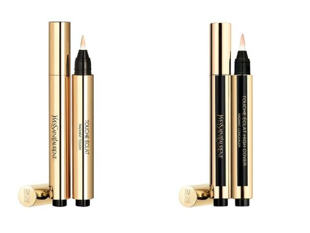 1. ORIGINAL. Iluminador Touche Éclat Radiant Touch de YSL (36 €). 2. REINVENCIÓN. Corrector Touche Éclat High Cover.