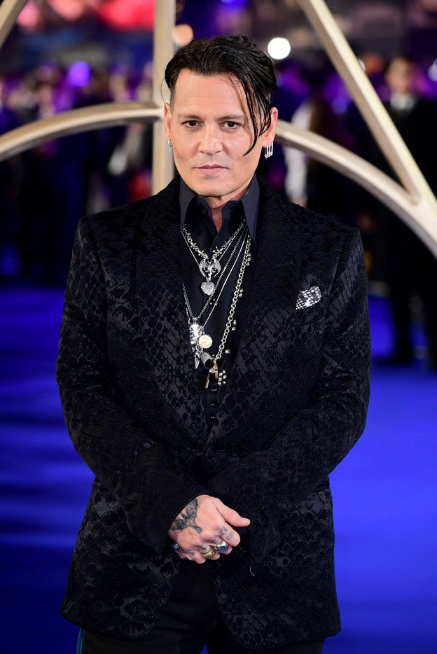 Johnny Depp en una premiere en Londres.