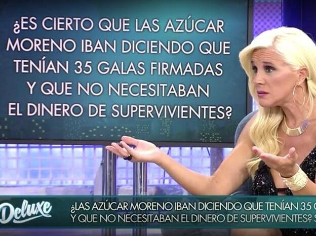 Loly Álvarez durante el polígrafo en el que deja al descubierto a las Azúcar Moreno. Pincha sobre la foto para ver todos los concursantes que comenzaron 'Supervivientes 2019'./telecinco.