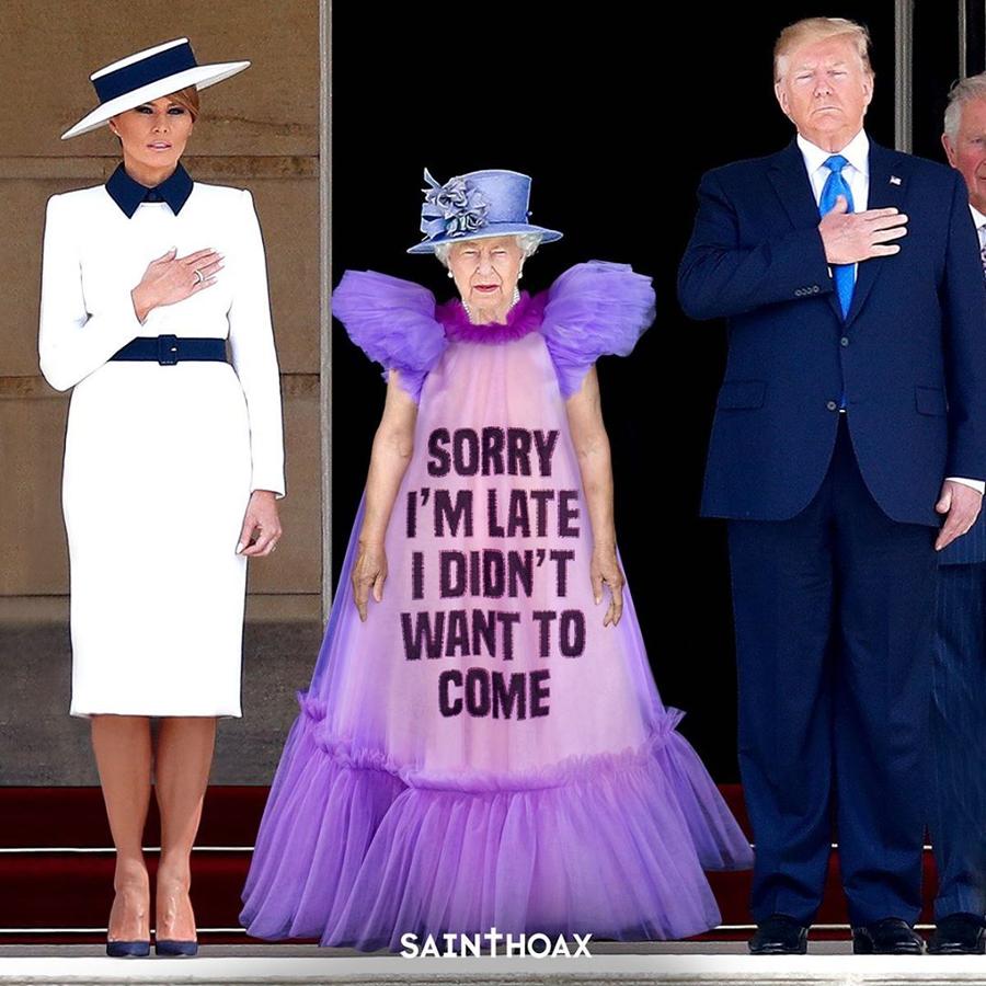 El meme más viral de la visita de los Trump a Inglaterra