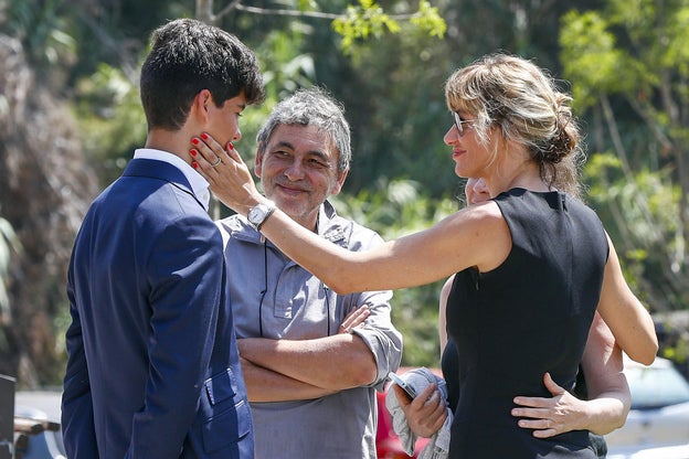 Susanna Griso en el funeral de su hermana.