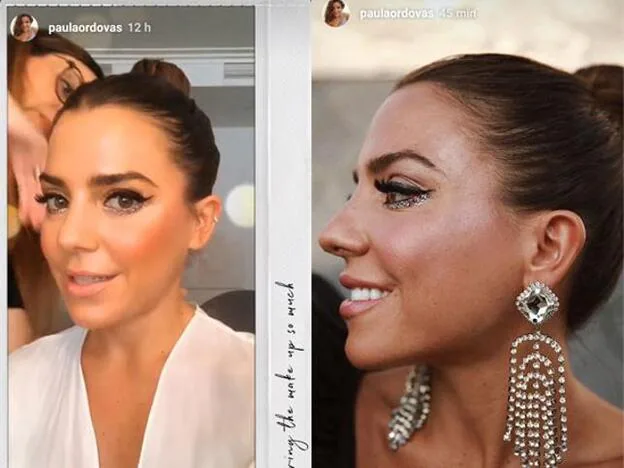 Paula Ordovás ha compartido este original maquillaje de ojos con brilli brilli en Instagram.