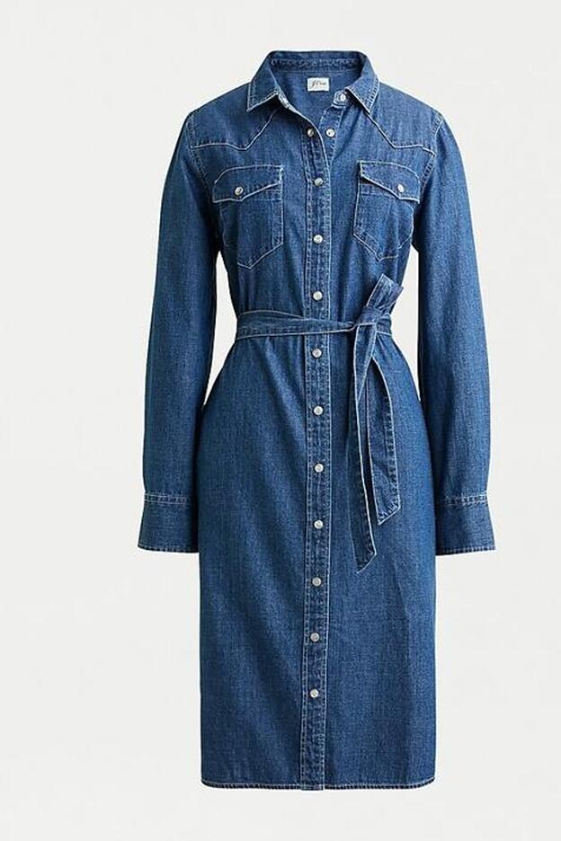 Este es el vestido de la firma J.Crew que ha llevado Meghan Markle y que ya está agotado.