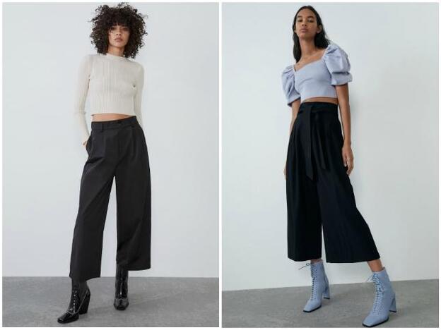 Los pantalones culotte de Zara para copiar el look de la Reina cuestan 12.99 euros.