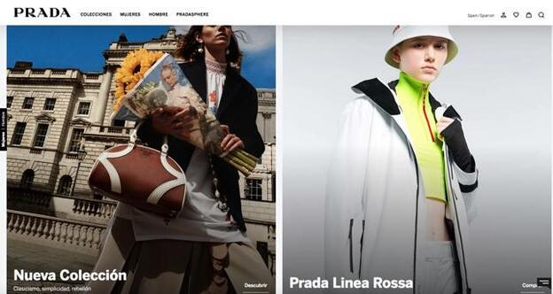 Nueva imagen de la web de Prada.