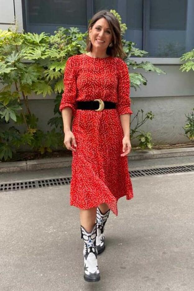 tono salir Caucho Nagore Robles se ha hecho con el vestido rojo de Zara que se va a hacer  viral (¡Y está rebajado!) | Mujer Hoy