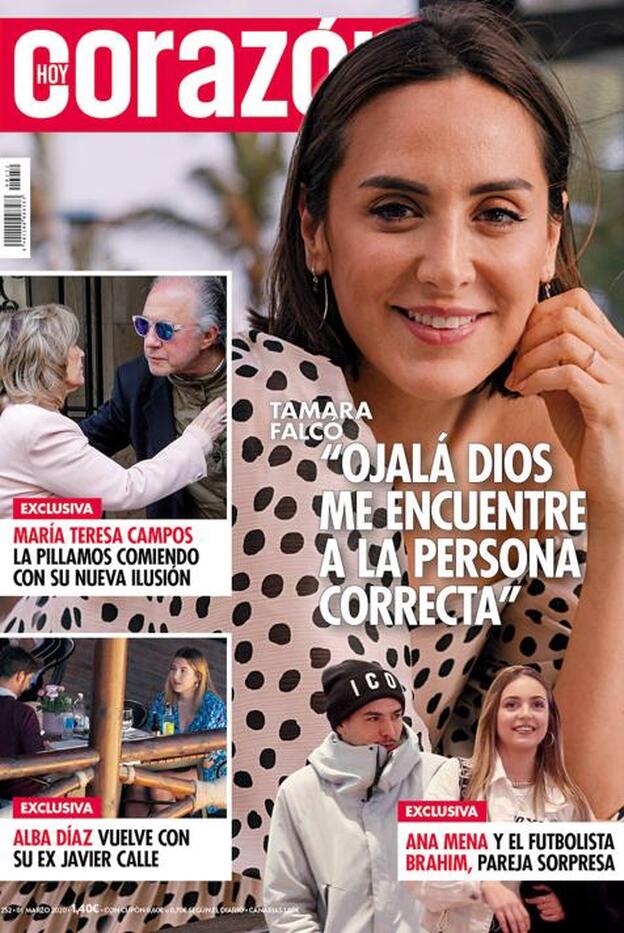 Tamara Falcó se confiesa en la portada de 'Hoy Corazón'./dr.