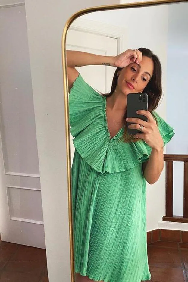 Currículum póngase en fila áspero El vestido verde de Zara con el que Rocío Osorno nos ha conquistado esta  cuarentena | Mujer Hoy
