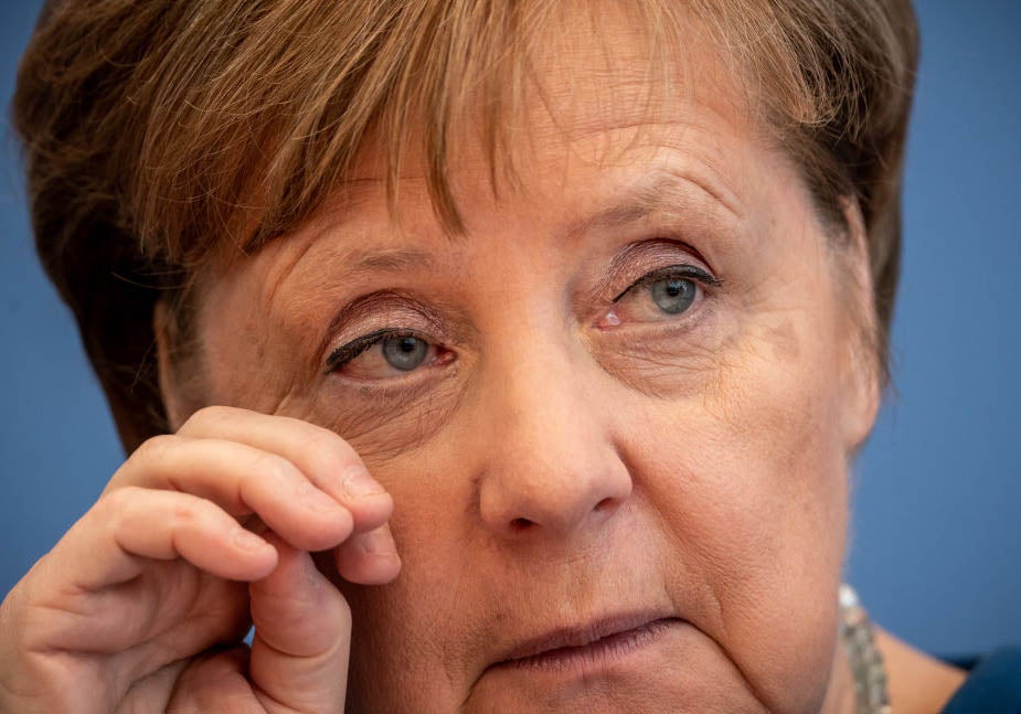 11 March 2020, Berlin: German Chancellor Angela Merkel attends a press conference on the development of the coronavirus. Photo: Michael Kappeler/dpa (Photo by Michael Kappeler/picture alliance via Getty Images)/
