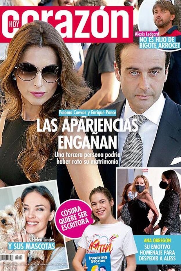 El divorcio de Enrique Ponce y Paloma Cuevas protagoniza la portada de esta semana de 'Hoy Corazón'. Pincha sobre la foto para ver las parejas de famosos que no esperábamos que rompieran./dr.