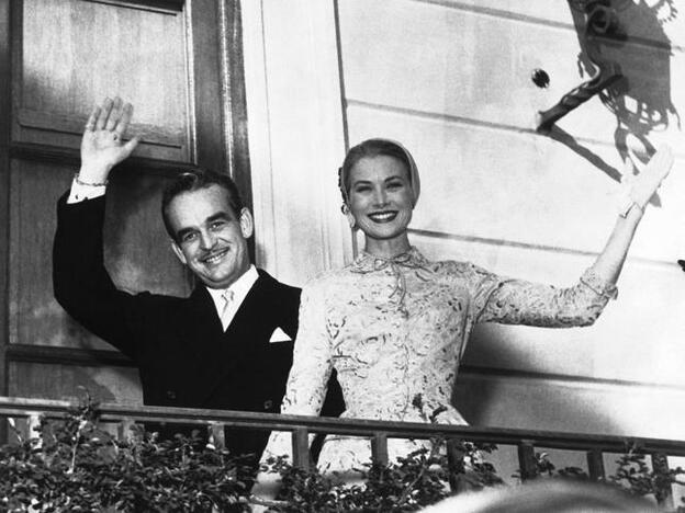 Imagen de la boda de Grace Kelly y Rainiero de Mónaco, en 1956.