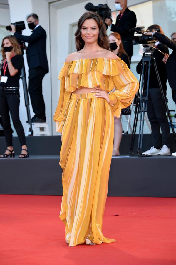 Eleonora Gaggero en la alfombra roja de la gala inaugural del Festival de Venecia