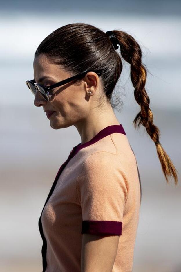 Bárbara Lennie con una coleta con trenza.