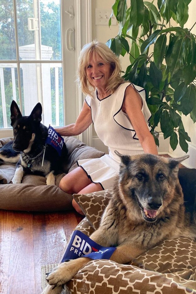 Jill Biden compartirá las dependencias privadas de la Casa Blanca con el presidente, Jor Biden, y con sus dos espectaculares perros, Major y Champ./instagram