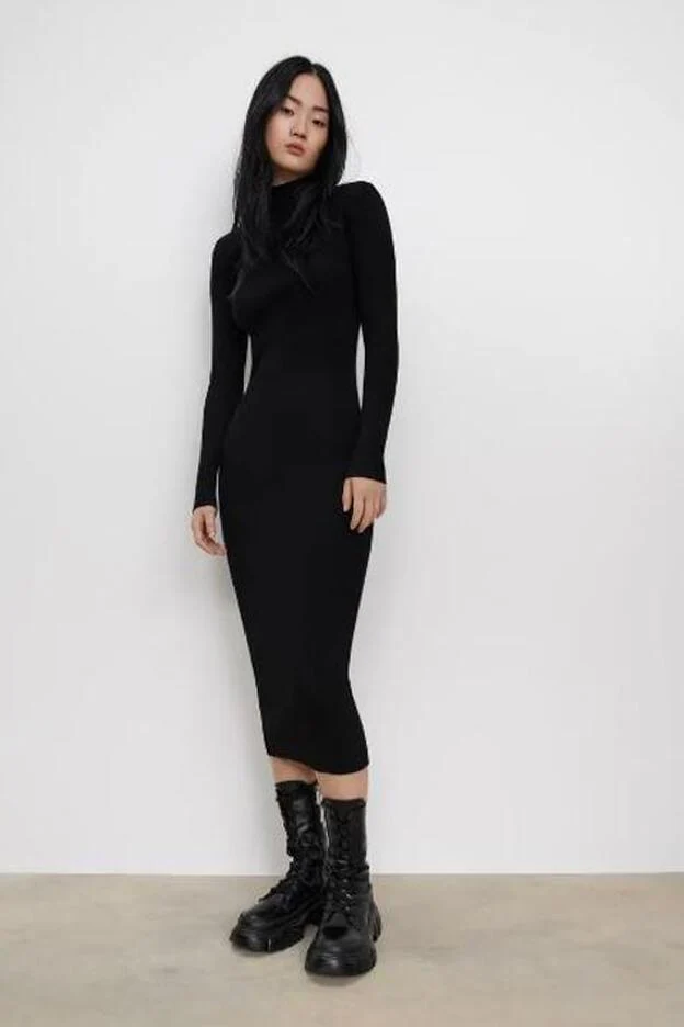 Tres vestidos de punto negros baratos para copiar el look más cómodo y  elegante de Paula Echevarría | Mujer Hoy