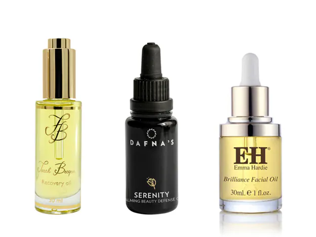 Recovery Oil, Sarah Becquer (49,90 €). Serenity Oil de Dafna’s Skincare (55 €). Brilliance Facial Oil de Emma Hardie (57 €).