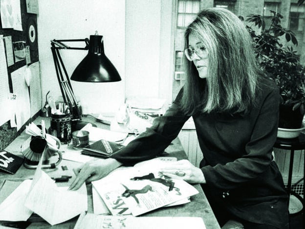 Gloria Steinem en la redacción de Ms.