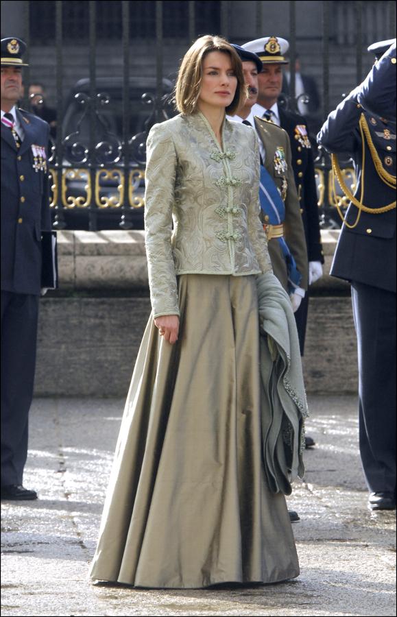 El vestido de doña Letizia en la Pascua Militar de 2008