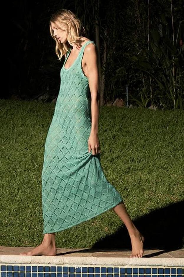 Marco Polo secundario camarera Alerta flechazo: este es el vestido largo de crochet en color verde que Zara  va a reponer tras arrasar en minutos | Mujer Hoy
