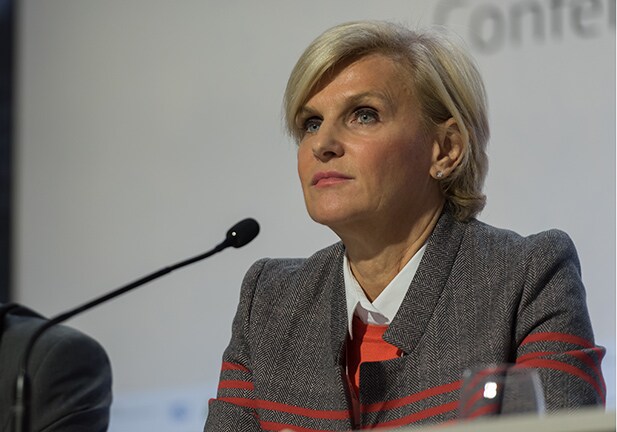Maria Neira, WHO Director, Department of Public Health, Environmental and Social Determinants of Health delivers a speech during the United Nations Conference on Climate Change COP21, on December 2, 2015 at Le Bourget, on the outskirts of the French capital Paris. More than 150 world leaders are meeting under heightened security, for the 21st Session of the Conference of the Parties to the United Nations Framework Convention on Climate Change (COP21/CMP11), also known as "Paris 2015" from November 30 to December 11. (Photo by Jonathan Raa/NurPhoto) (Photo by NurPhoto/NurPhoto via Getty Images)/