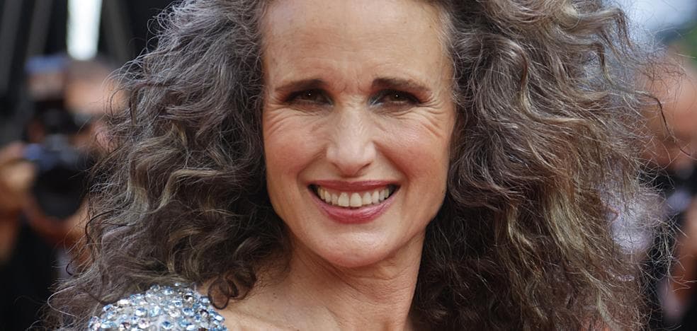 La sorprendente melena de Andie MacDowell en el Festival