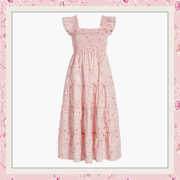 PHENOMENAL x BRIDGERTON x HILL HOUSE HOME COLLAB - THE ELLIE NAP DRESS (FLORAL PINK)