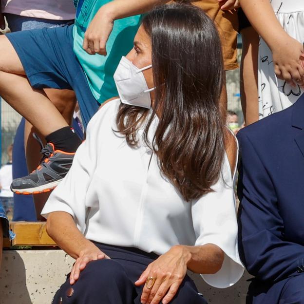 La Reina Letizia asiste a la apertura del curso escolar 2021/2022.