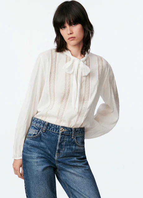 Zara dispara la tendencia romántica: blusas con lazos, puntillas y cuellos bobos para (y que quedan genial con | Hoy