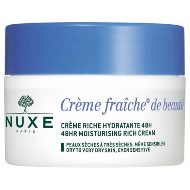 La Crema Rica Hidratante 48h de Nuxe contiene un 93% de ingredientes de origen natural